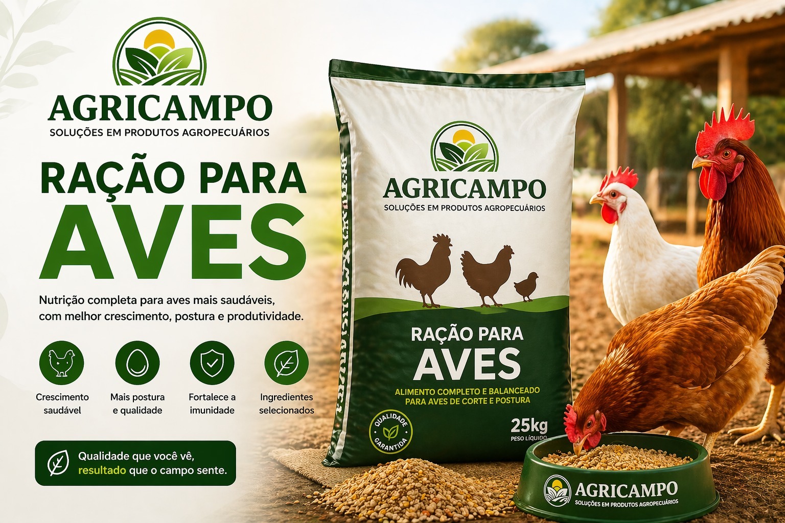 Ração para aves Agricampo